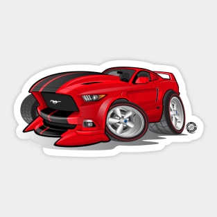 Wild Mustang Red Sticker